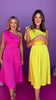 Fuchsia One Shoulder Cut Out Midi Dress *FINAL SALE*