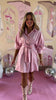 Baby Pink Collared Button Down Tie Waist Dress *FINAL SALE*