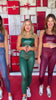SSYS Maroon Metallic High Waist Leggings