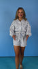 Blue Stripe Tie Waist Romper *FINAL SALE*