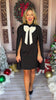 SSYS The Marie Bow 3-in-1 Cape Shift Dress In Black *FINAL SALE*