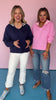 Pink Nautical Stripe Collar Sweatshirt Top *FINAL SALE*
