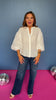 White Button Front Puffed Sleeve Top *FINAL SALE*