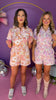 Pink Floral Print Elastic Waist Utility Romper