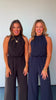 Navy Crepe Sleeveless Elastic Jumpsuit *FINAL SALE*