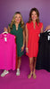 Green Textured Solid Collared V Neck Sleeveless Dress *FINAL SALE*