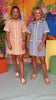 Taupe Accented Ric Rac Trim Collar Button Down Dress *FINAL SALE*