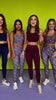 SSYS Pink Lime Inset Stripe Burgundy Sports Bra *FINAL SALE*