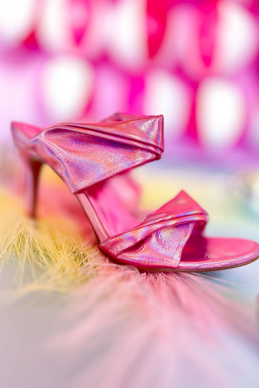Shu Shop Twisted Iridescent Two Band Heel *FINAL SALE*