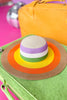 Multi Color Block Straw Sun Hat