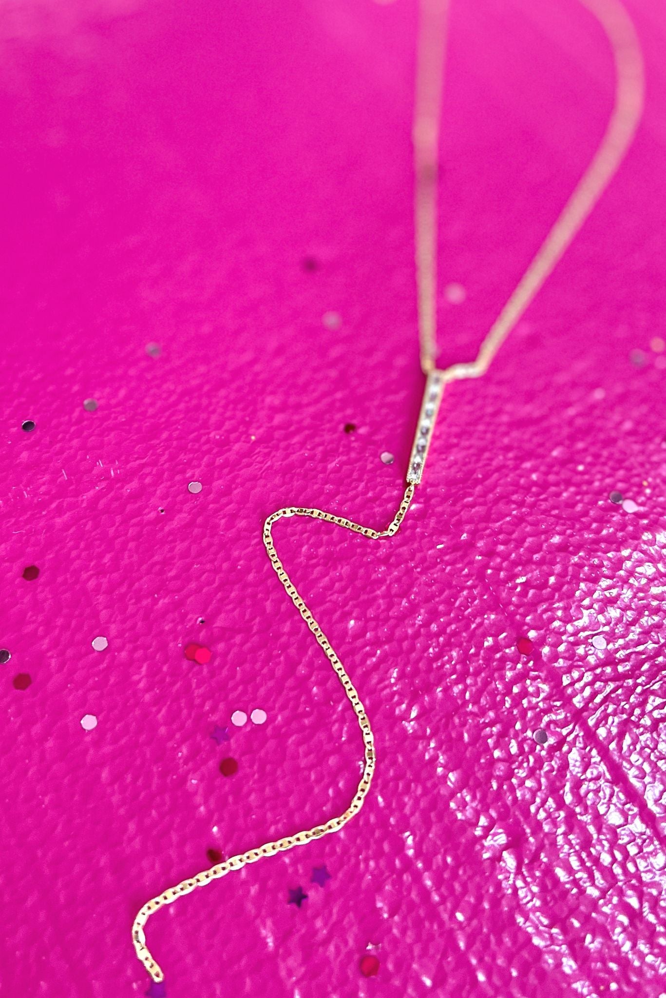 Gold Rhinestone Bar Y Necklace, gold bar detail, must have, long necklace, mom style, elevated look, shop style your senses by mallory fitzsimmons