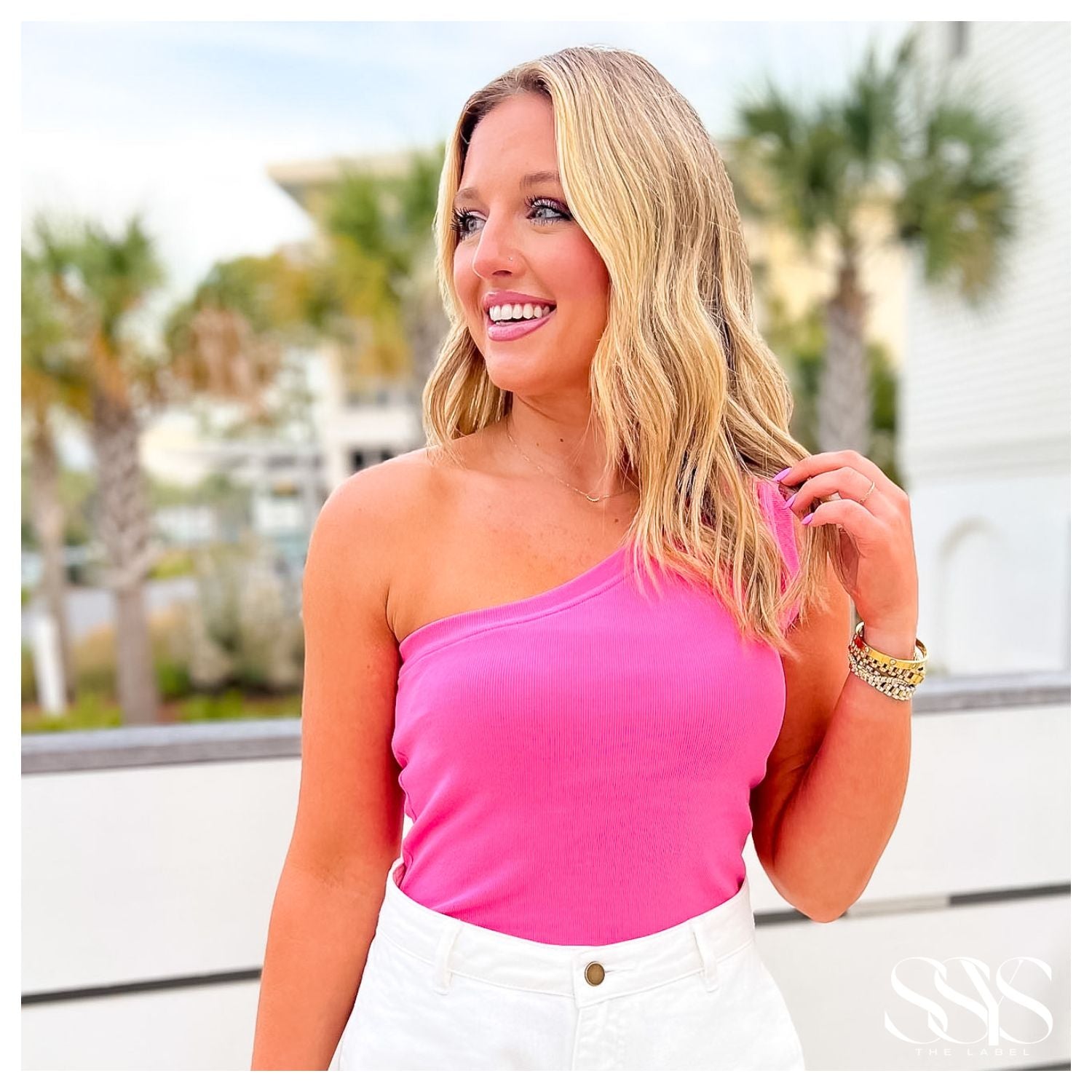 3 Easy Outfit Formulas With a One-Shoulder Built-In Bra Top