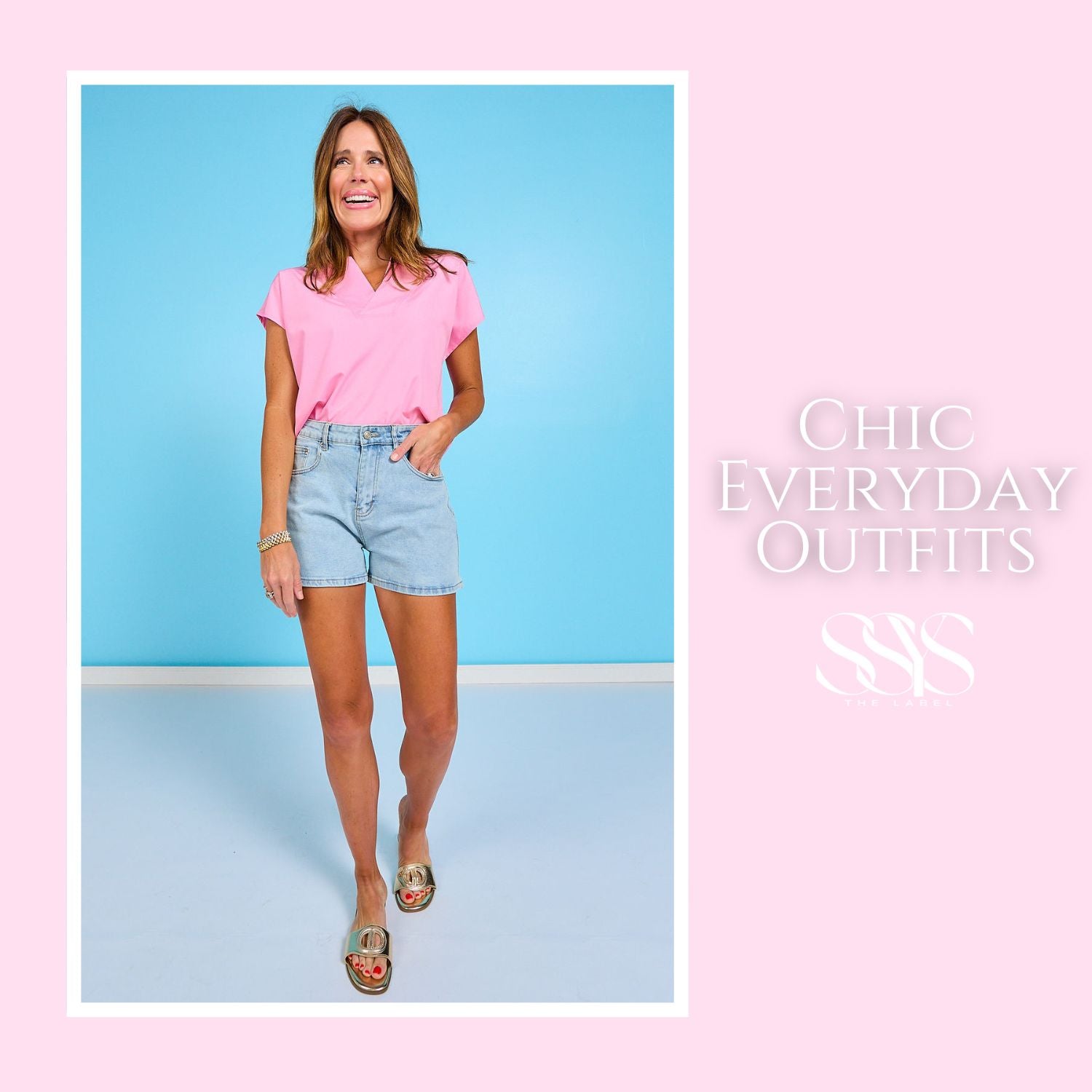 Chic Style Outfit Ideas Using Poplin Tops, Denim Shorts, and Simple Layers
