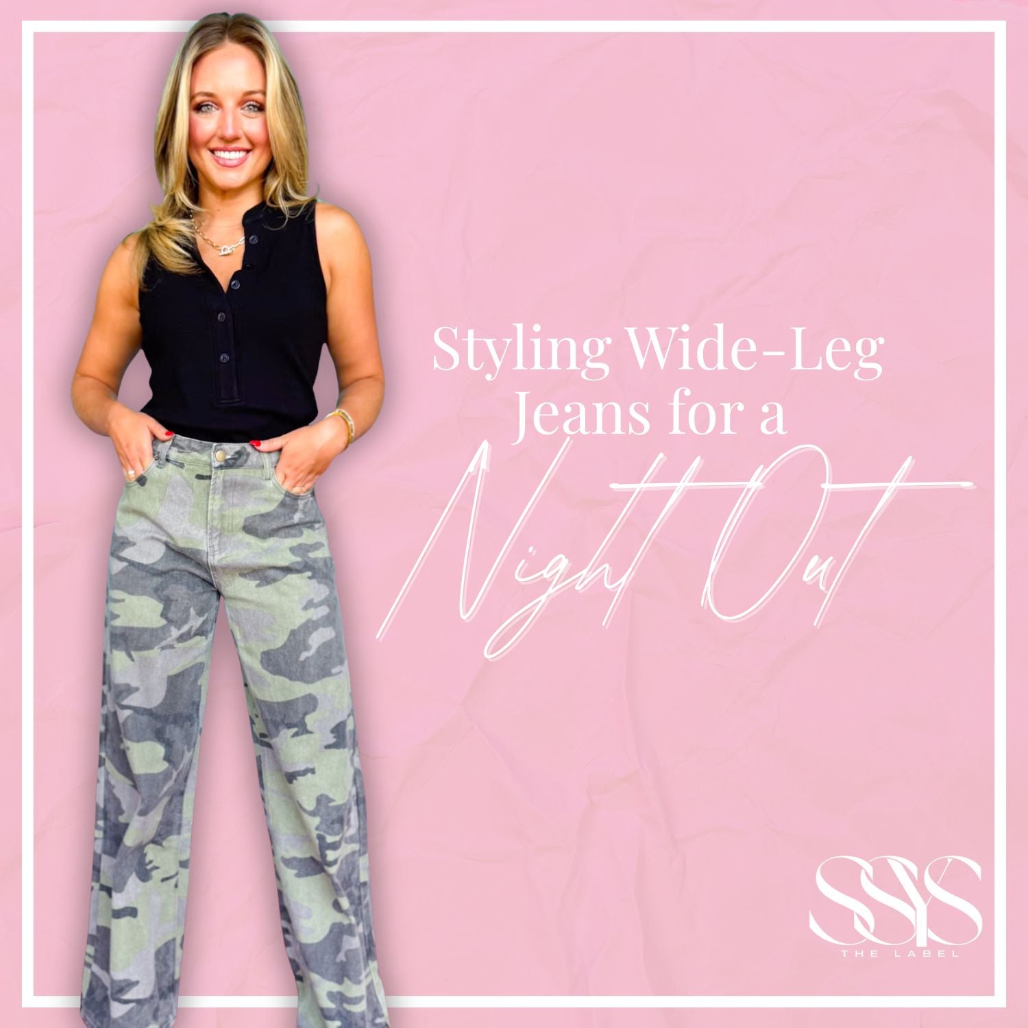 How to Dress Up Wide Leg Jeans for a Night Out