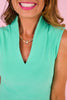 SSYS Elle High Neck Top In Seafoam