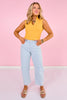 SSYS Elle High Neck Top In Orange