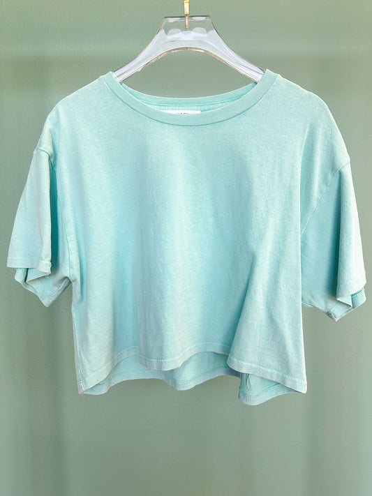 Turquoise Crew Neck Short Sleeve Top *FINAL SALE*
