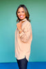 SSYS Emilia Collared Front Pocket Top In Taupe