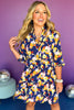 SSYS The Tatum Dress In Navy Floral Burst, SSYS the label, ssys dress, must have dress, must have print, must have style, elevated style, elevated dress, mom style, shop style your senses by mallory fitzsimmons