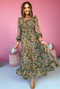 olive paisley printed square neck tiered smocked waist maxi dress, winter wardrobe, easy to wear, sunday best, mom style, shop style your senses by mallory fitzsimmons