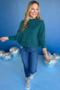 Hunter Green Brushed Ribbed Knit Long Sleeve Top, must have top, must have cozy top, must have style, elevated top, elevated cozy, winter style, cold style, mom style, shop style your senses by mallory fitzsimmons