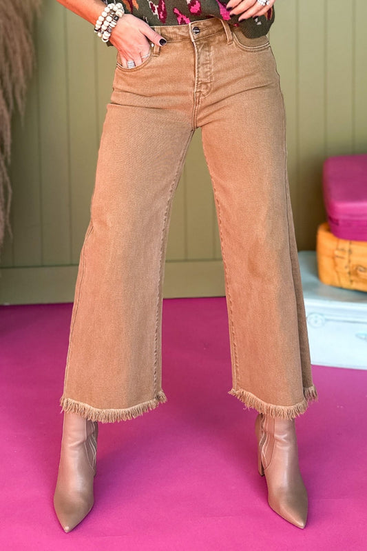 Risen Mocha Washed High Rise Cropped Wide Leg Jeans, must have jeans, must have style, fall jeans, fall fashion, affordable fashion, mom style, elevated jeans, shop style your senses by mallory fitzsimmons