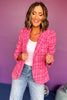 Hot Pink Tweed Blazer, must have blazer, must have style, elevated blazer, elevated style, fall fashion, fall blazer, fall style, mom style, work to weekend, shop style your senses by mallory fitzsimmons