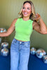 Lime Green Cropped Seamless Muscle Tank, must have tank, must have style, must have basic, elevated basic, basic tank, mom style, everyday style, shop style your senses by mallory fitzsimmons