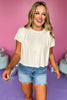 White Round Neck Pleated Shoulder Detail Top *FINAL SALE*, must have top, basic top, elevated basics, must have basic, elevated top, mom style, warm fashion, shop style your senses by mallory fitzsimmons, ssys by Mallory Fitzsimmons