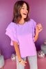 Lavender Woven Multi-Tiered Ruffle Sleeve Top *FINAL SALE* *Final Sale*, saturday steal, must have top, must have style, brunch style, summer style, spring fashion, elevated style, elevated top, mom style, shop style your senses by mallory fitzsimmons, ssys by mallory fitzsimmons