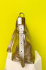 Gold Metallic Buckle Detail Tote Purse