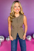 Olive Front Button Up Pocket Vest, top, front button up top, pocket detail top, vest top, olive top, olive front button up top, olive pocket detail top, olive vest top, must have top, must have olive vest top, elevated top, elevated vest top, elevated style, Shop Style Your Senses by Mallory Fitzsimmons, SSYS by Mallory Fitzsimmons