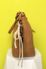 Tan Laser Cut Detail Purse