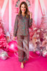 SSYS The Millie Long Sleeve Pants Pajamas Set In Holly *FINAL SALE*