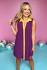 SSYS The Penelope Colorblock Collared Sleeveless Dress In Purple, dress, penelope dress, SSYS the Label, SSYS the Label dress, SSYS the Label Penelope dress, collared dress, sleeveless dress, purple dress, colorblock dress, must have dress, elevated dress, elevated style, summer dress, summer style, Shop Style Your Senses by Mallory Fitzsimmons, SSYS by Mallory Fitzsimmons