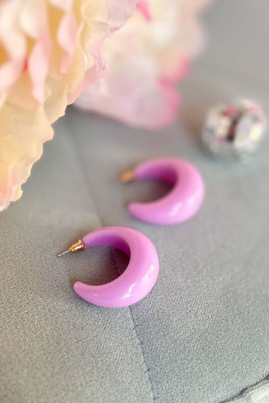 Lavender 33MM Hoop Earrings, accessory, earrings, must have earrings, purple earrings, shop style your senses by mallory fitzsimmons