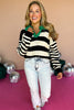 Black Striped Colorblock Long Sleeve Pullover, elevated pullover, elevated top, must have top, must have striped top, fall top, fall pullover, fall fashion, mom style, elevated style, fall style, shop style your senses by mallory fitzsimmons