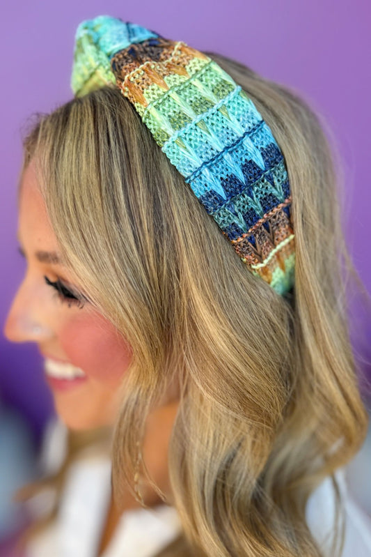 Green Multi Mix Headband, accessory, headband, summer headband, shop style your senses by Mallory Fitzsimmons, ssys by Mallory Fitzsimmons