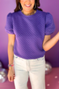 SSYS The Riley Top In Textured Purple, ssys the label, elevated top, spring top, spring fashion, textured top, everyday top, must have top, mom style, elevated style, shop style your senses by mallory fitzsimmons, ssys by mallory fitzsimmons