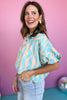 Teal Coral Short Sleeve Collared Button Down Top, must have top, must have style, brunch style, summer style, spring fashion, elevated style, elevated top, mom style, shop style your senses by mallory fitzsimmons, ssys by mallory fitzsimmons