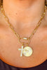 SSYS 18k Gold Plated Scripture Circle Charm