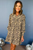 THML Black Abstract Printed Button Front Tiered Long Sleeve Dress, elevated style, elevated dress, must have dress, must have print, THML dress, mom style, chic look ,fall dress, fall style, shop style your senses by mallory fitzsimmons