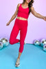 SSYS Cherry High Waist Seamless Butter 3/4 Leggings, soft leggings, red leggings, athleisure, shop style your senses by mallory fitzsimmons