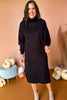 Black Turtleneck Sweater Midi Dress, must have dress, must have style, fall style, fall fashion, elevated style, elevated dress, mom style, fall collection, fall dress, shop style your senses by mallory fitzsimmons