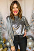  SSYS The Noelle Top In Silver, must have top, must have style, must have holiday, holiday collection, holiday fashion, elevated style, elevated top, mom style, holiday style, shop style your senses by mallory fitzsimmons