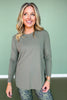 *ETA 8 WEEKS* SSYS Ribbed Long Sleeve Active Top In Sage