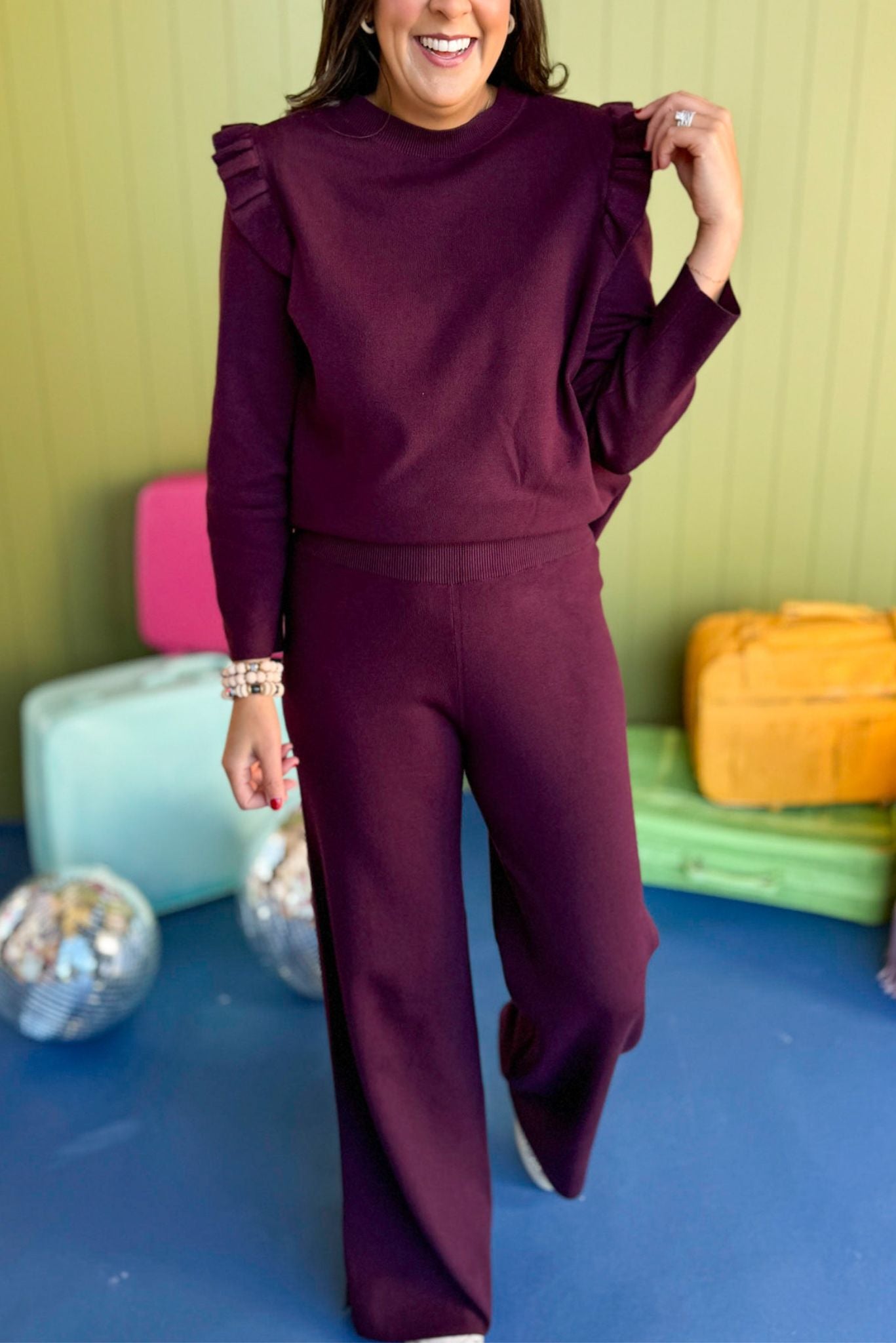 SSYS The Isabel Travel Set In Purple, must have set, elevated set, travel set, elevated travel, comfortable style, elevated comfort, mom style, must have style, shop style your senses by mallory fitzsimmons