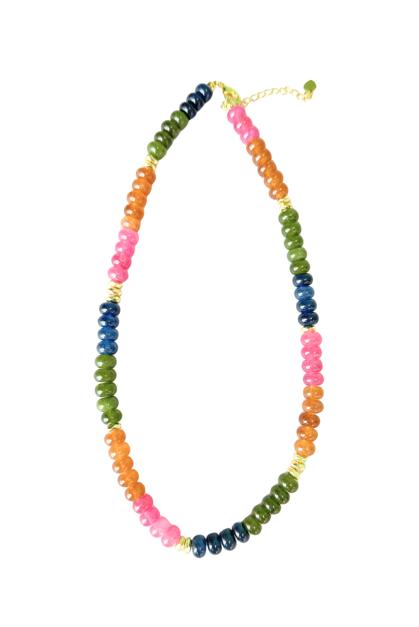 Jewel Tone Beaded Necklace
