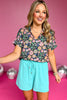 SSYS The Meg V Neck Top In Ditsy Floral, ssys the label, ssys top, must have top, printed top, elevated top, elevated style, mom style, summer style, summer top, easy fit, must have, shop style your senses by mallory fitzsimmons, ssys by mallory fitzsimmons