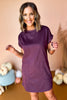  Purple Faux Suede Short Sleeve Dress, must have dress, must have style, fall style, fall fashion, elevated style, elevated dress, mom style, fall collection, fall dress, shop style your senses by mallory fitzsimmons